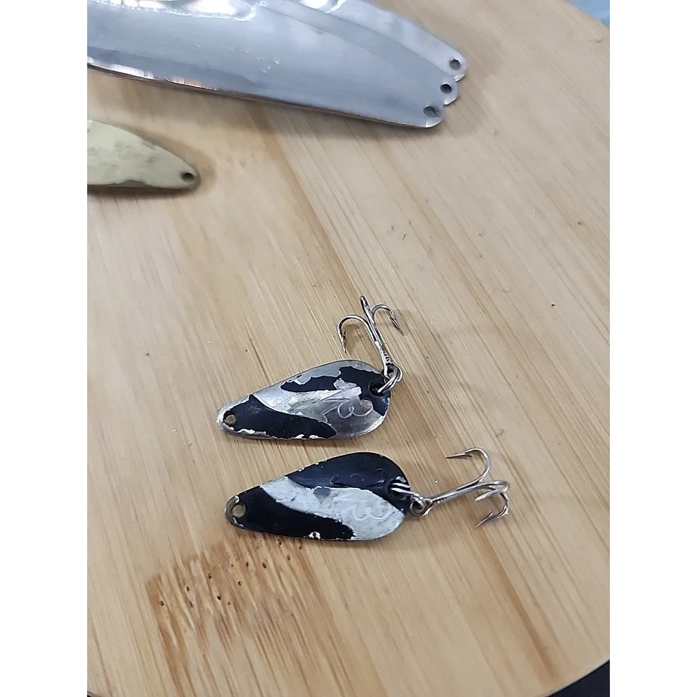 Set Of 6 Vintage Weller Gypsy King‎ Fishing Spoons Lures Black White